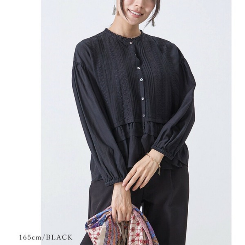 日本品牌 河畔蕾絲雙層上衣 2色