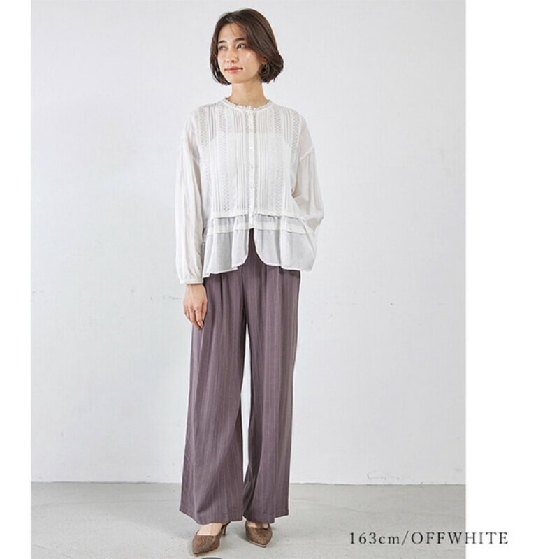 日本品牌 河畔蕾絲雙層上衣 2色