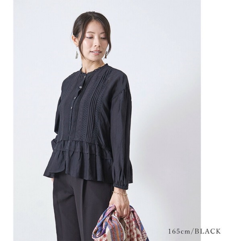 日本品牌 河畔蕾絲雙層上衣 2色