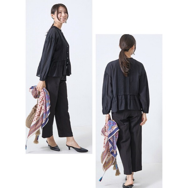 日本品牌 河畔蕾絲雙層上衣 2色