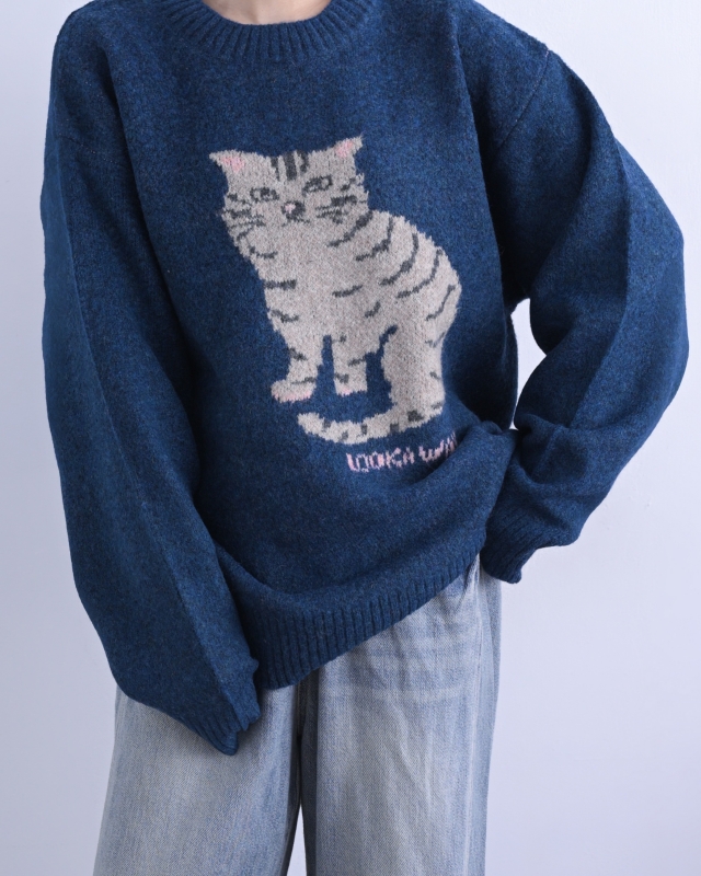 日本品牌 動物刺繡針織上衣 4色