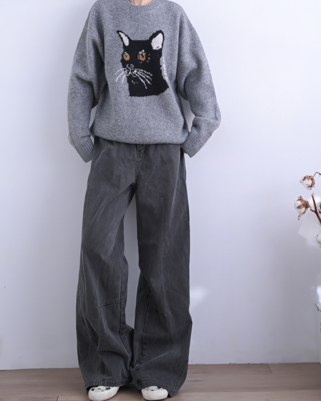 日本品牌 動物刺繡針織上衣 4色