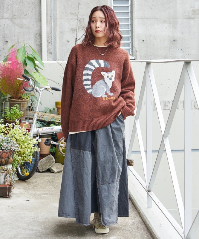 日本品牌 動物刺繡針織上衣 4色