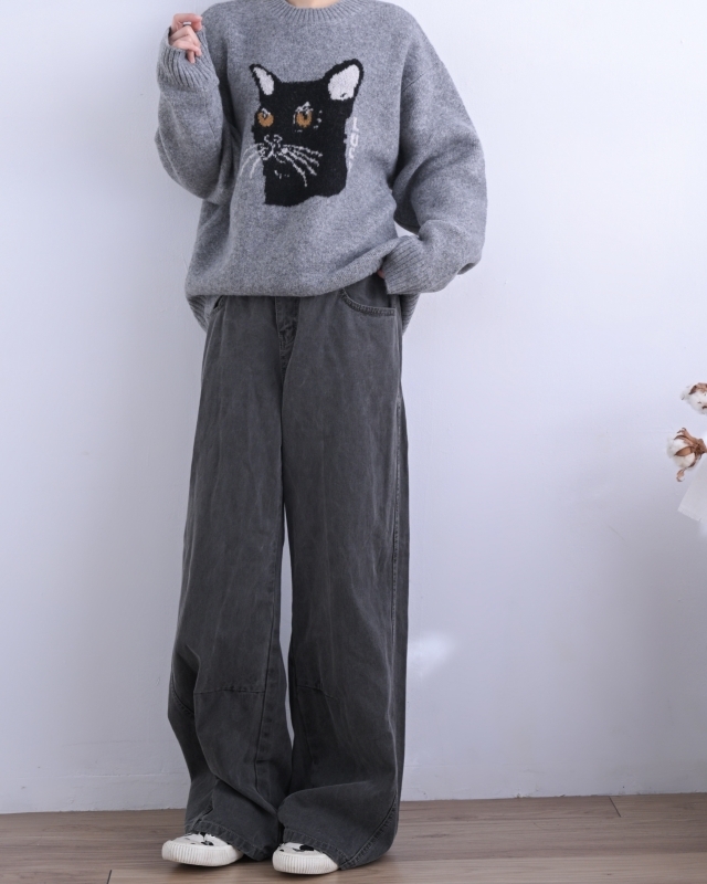 日本品牌 動物刺繡針織上衣 4色