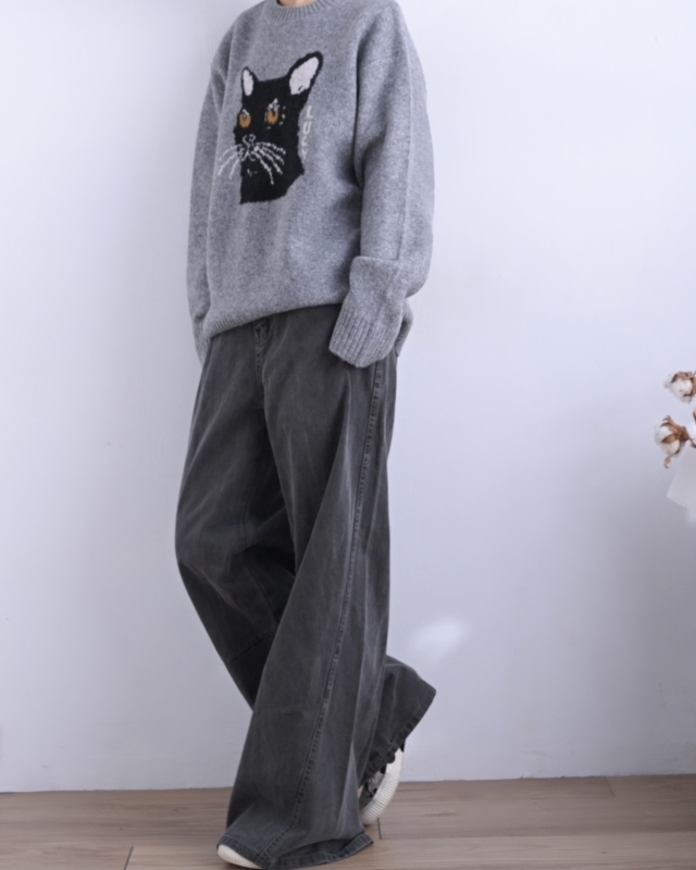 日本品牌 動物刺繡針織上衣 4色