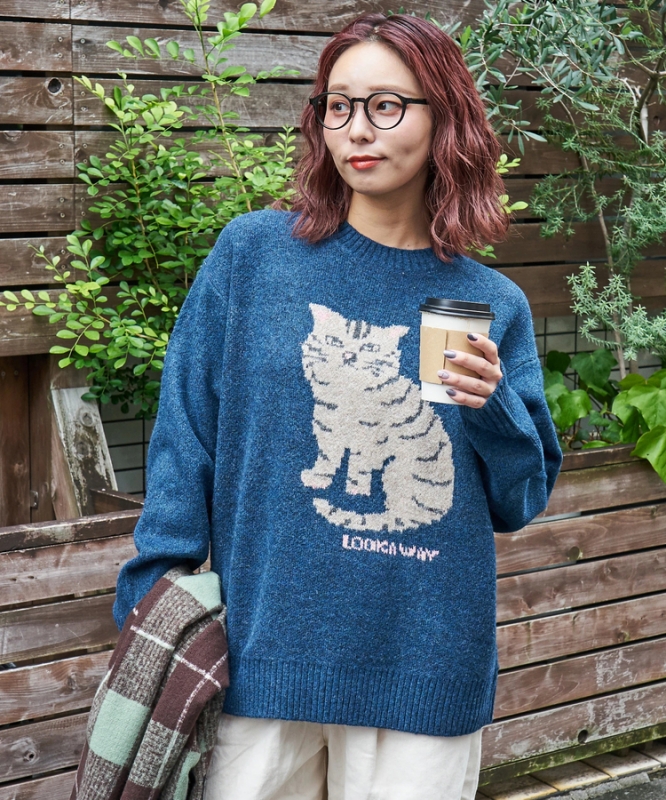 日本品牌 動物刺繡針織上衣 4色