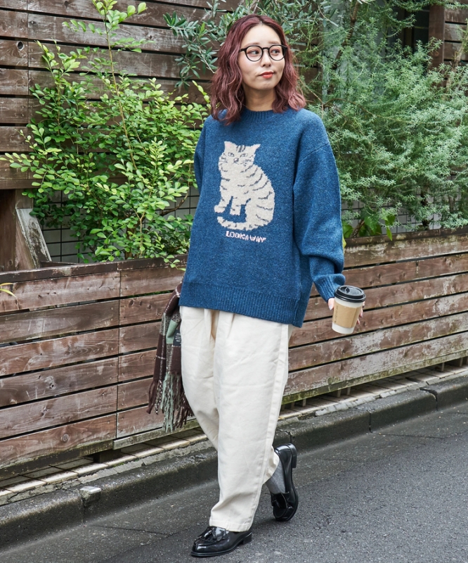 日本品牌 動物刺繡針織上衣 4色