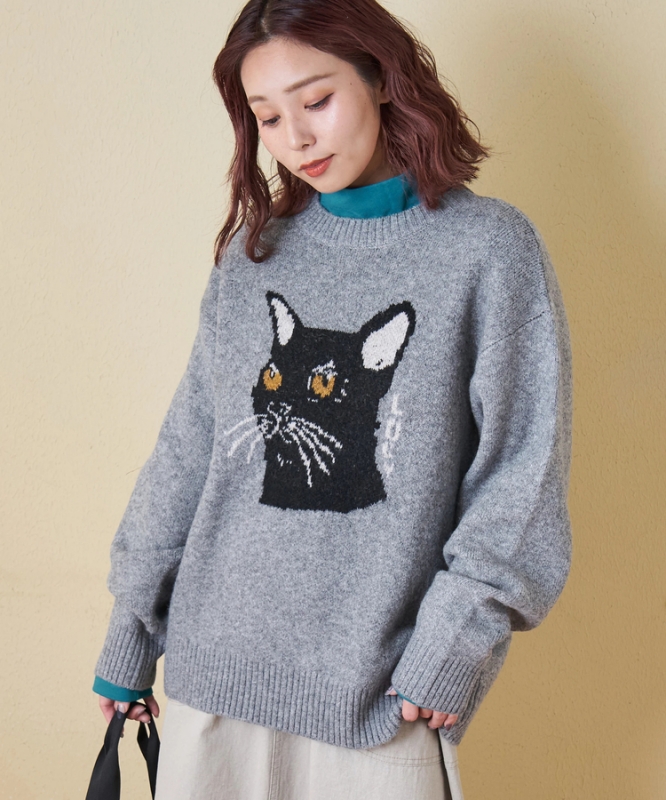 日本品牌 動物刺繡針織上衣 4色