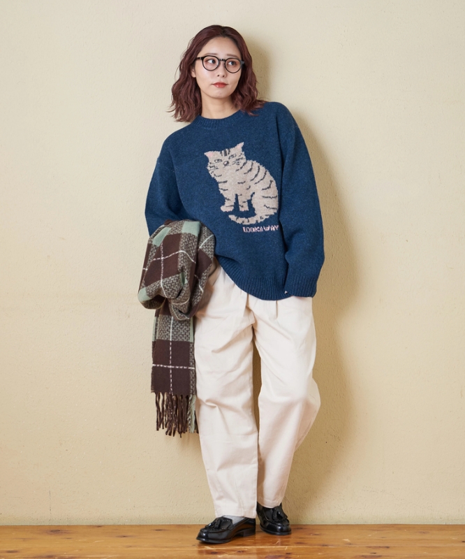 日本品牌 動物刺繡針織上衣 4色