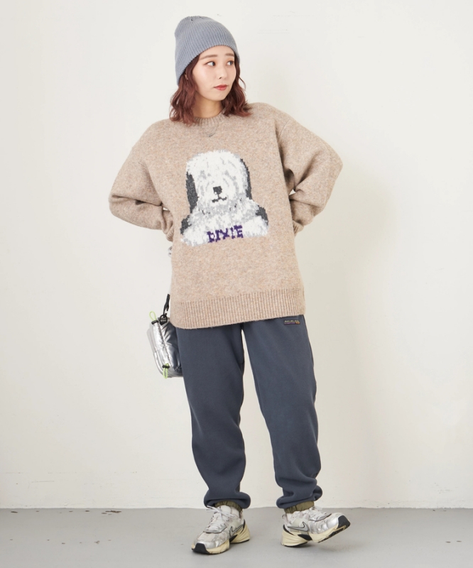 日本品牌 動物刺繡針織上衣 4色