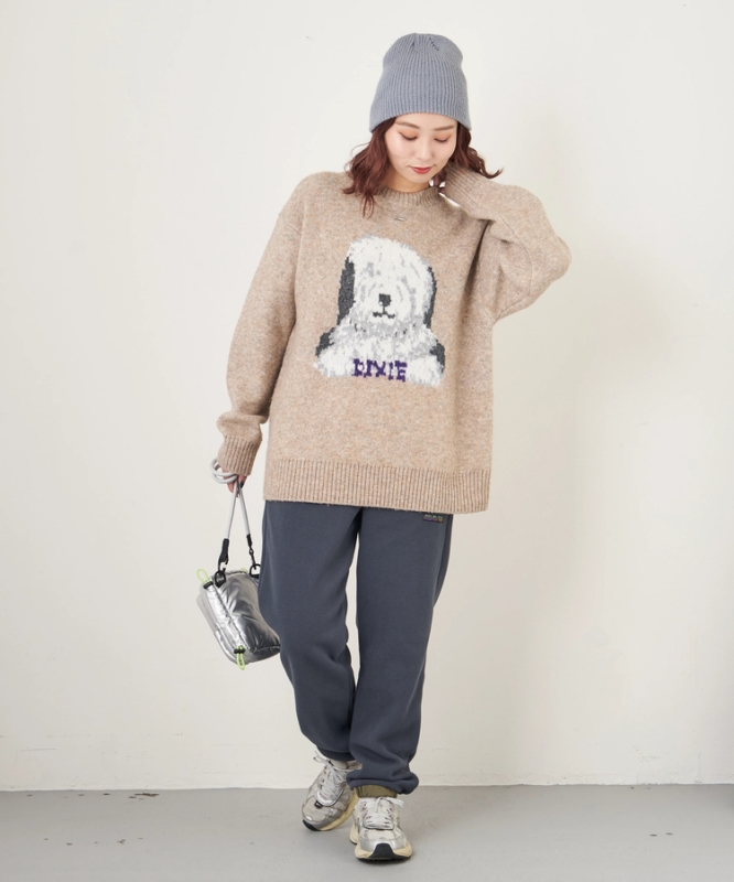 日本品牌 動物刺繡針織上衣 4色