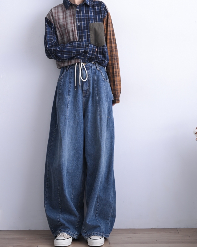 日本品牌 瘋狂拚格紋口袋襯衫