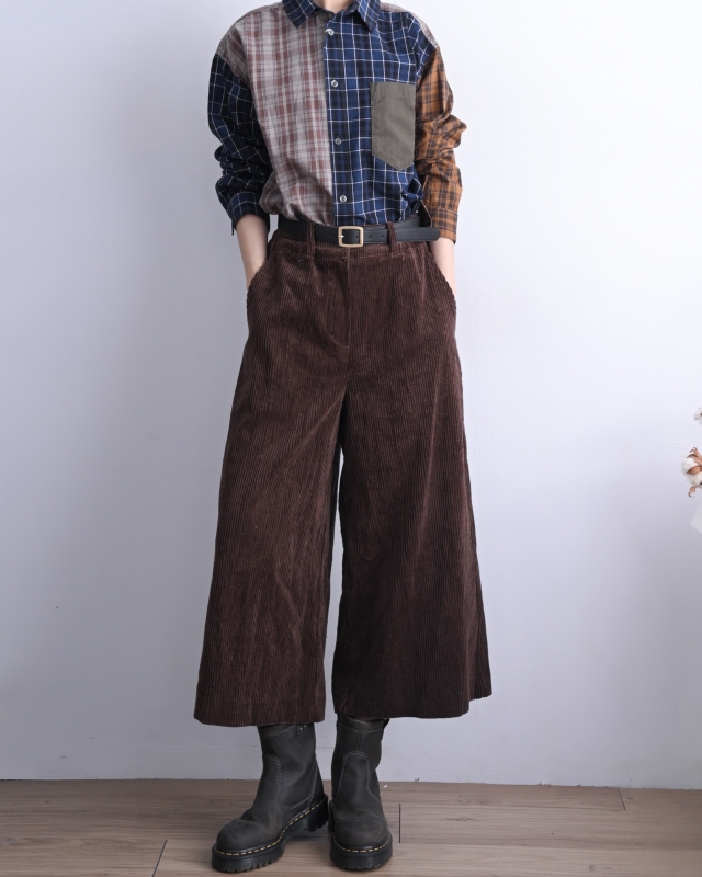 日本品牌 瘋狂拚格紋口袋襯衫