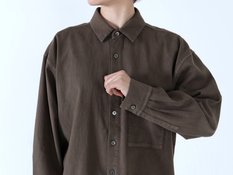 日本奶奶家 綿刺子織寬版襯衫 4色