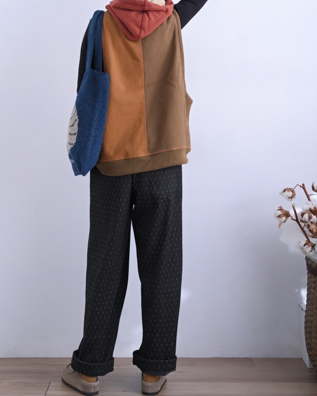 日本品牌 內刷毛拚色連帽背心