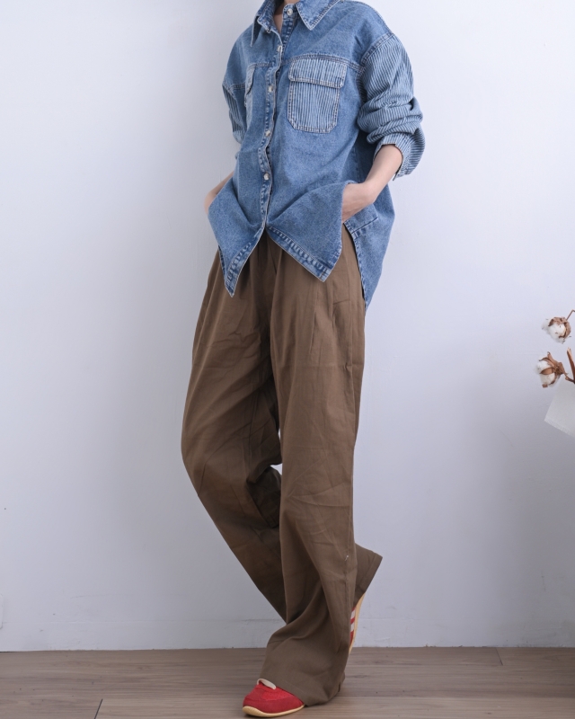 日本品牌 微挺輕棉長褲