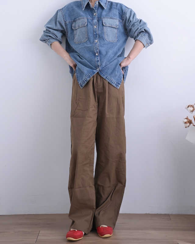 日本品牌 微挺輕棉長褲