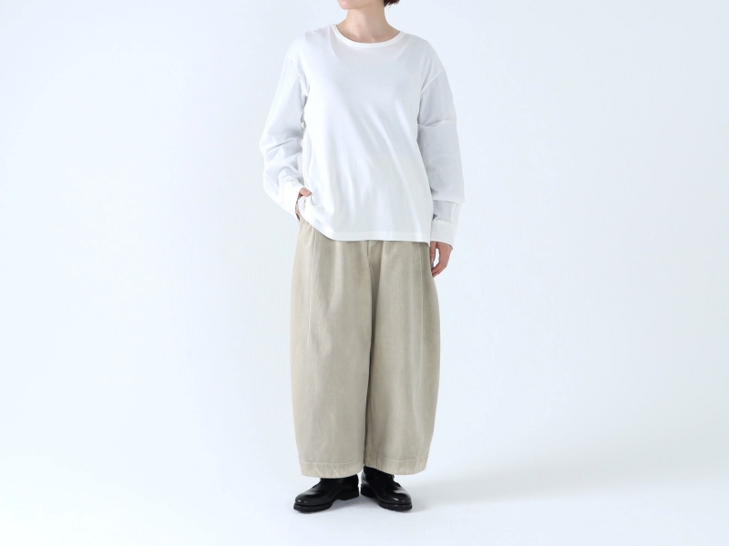 日本奶奶家 棉牛仔繭型寬褲 4色