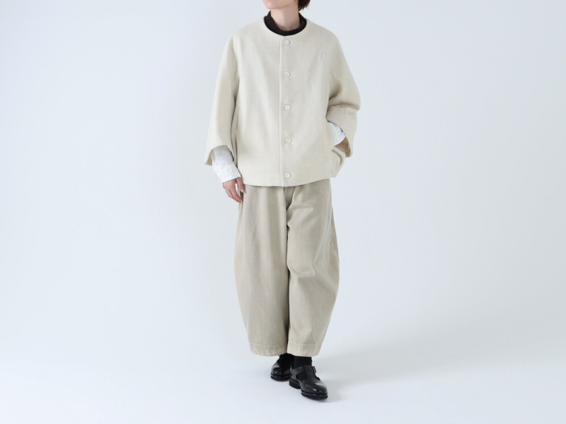 日本奶奶家 棉牛仔繭型寬褲 4色