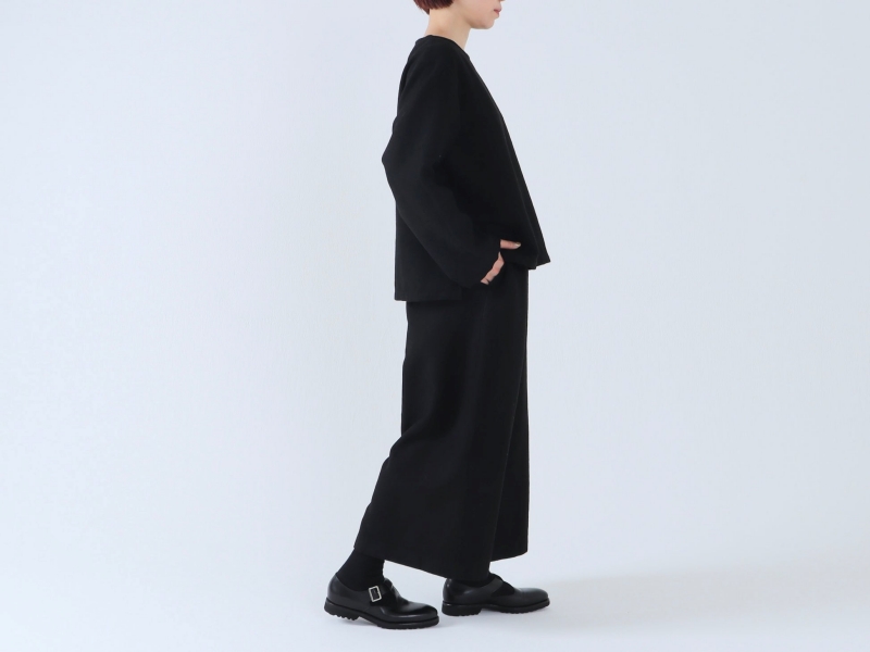 日本奶奶家 棉羊毛朱子織小寬褲 2色