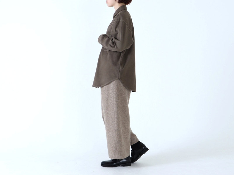 日本奶奶家 蒙古羊毛梭子織小寬褲 2色