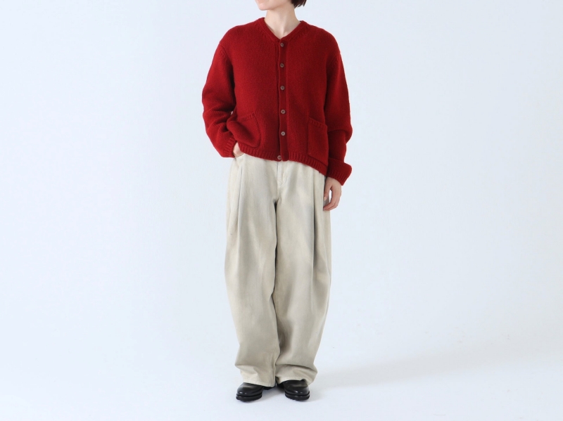 日本奶奶家 棉牛仔立體打摺寬褲 4色