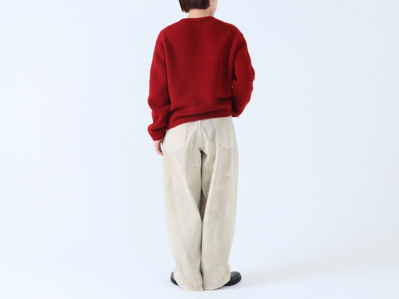 日本奶奶家 棉牛仔立體打摺寬褲 4色