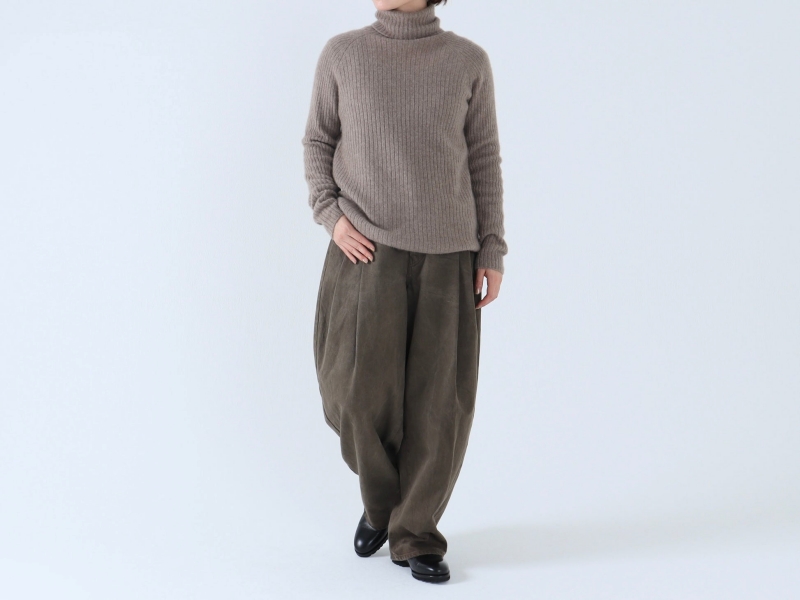 日本奶奶家 棉牛仔立體打摺寬褲 4色