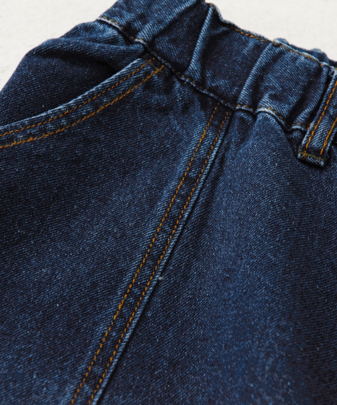 日本品牌 10.5oz 牛仔拼接繭型褲