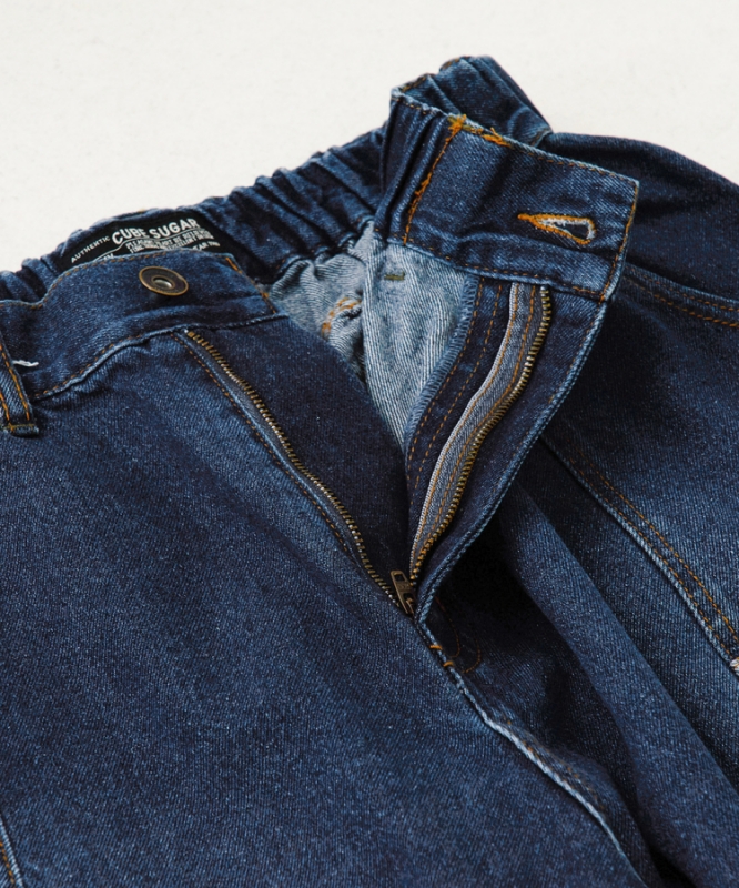 日本品牌 10.5oz 牛仔拼接繭型褲