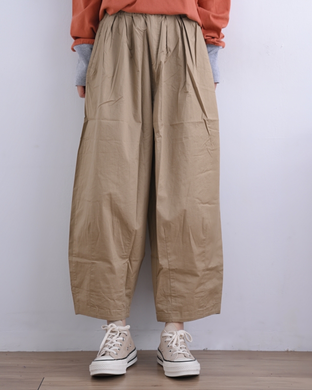 日本品牌 立體錐形斜紋寬褲 2色