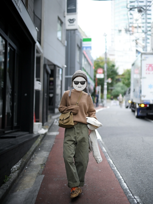 日本奶奶家2號 水洗牛仔曲線寬褲