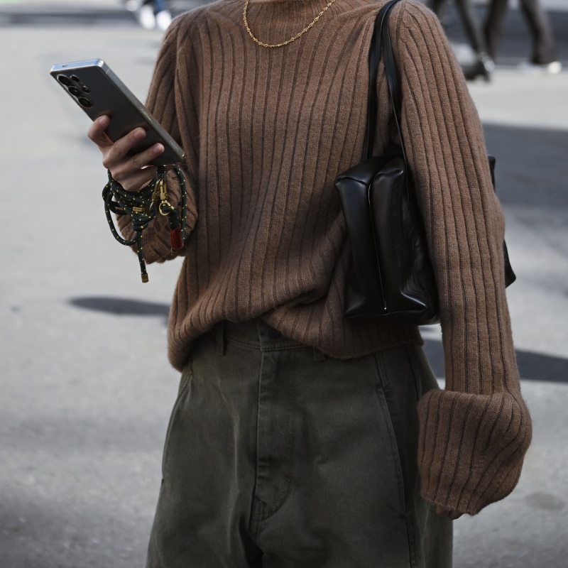 日本奶奶家2號 水洗牛仔曲線寬褲