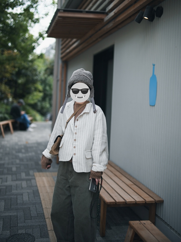 日本奶奶家2號 水洗牛仔曲線寬褲