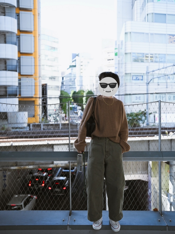 日本奶奶家2號 水洗牛仔曲線寬褲