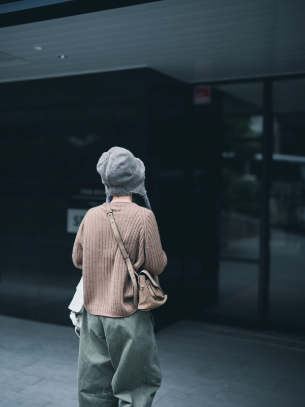 日本奶奶家2號 水洗牛仔曲線寬褲