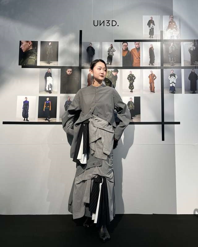 日本品牌 拼接圖案襯衫裙 3色