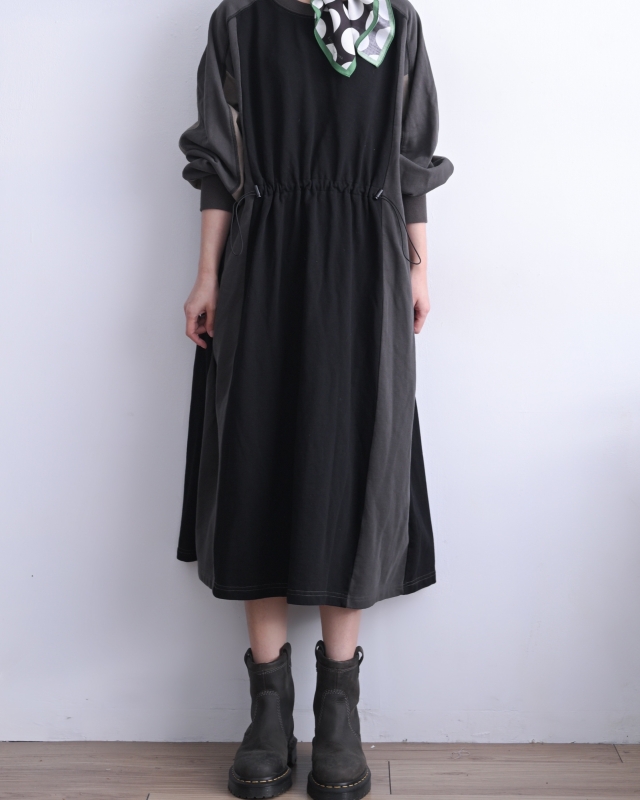 日本品牌 雙色抽繩長洋