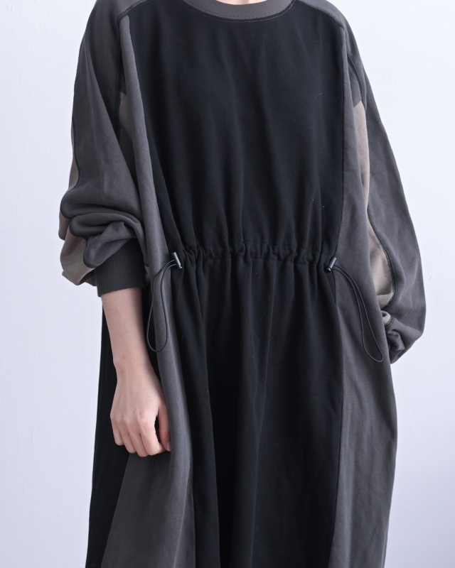 日本品牌 雙色抽繩長洋