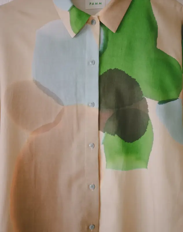 日本品牌 大幅植物印花睡衣