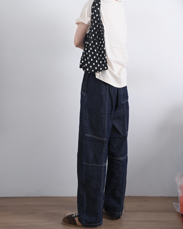 日本品牌 波浪皺皺的點點彈性手提包