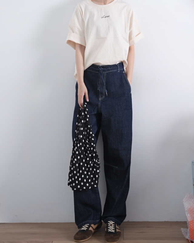 日本品牌 波浪皺皺的點點彈性手提包