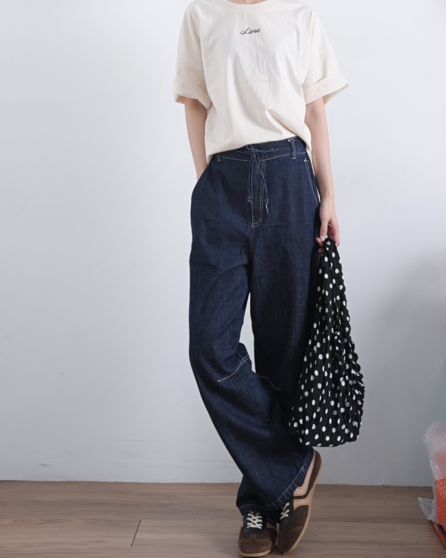 日本品牌 波浪皺皺的點點彈性手提包