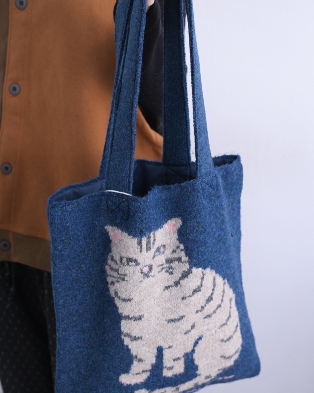 日本品牌 動物刺繡厚織托特包 4色