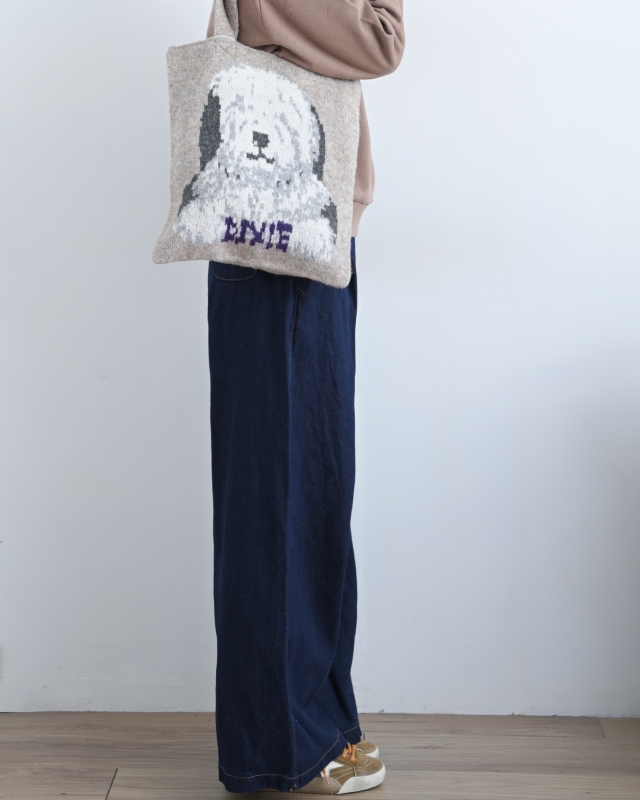 日本品牌 動物刺繡厚織托特包 4色