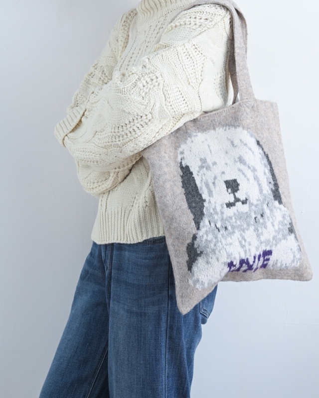 日本品牌 動物刺繡厚織托特包 4色