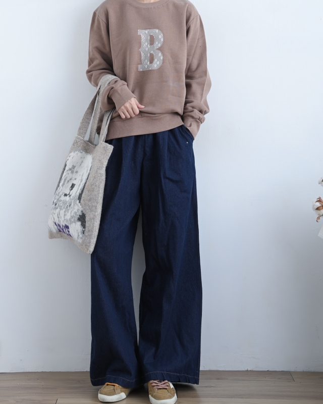 日本品牌 動物刺繡厚織托特包 4色