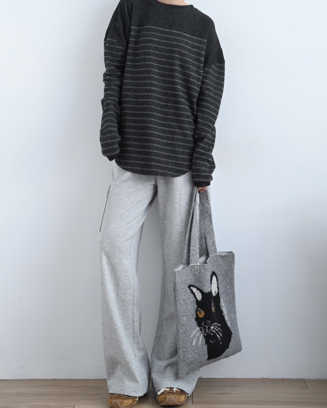 日本品牌 動物刺繡厚織托特包 4色