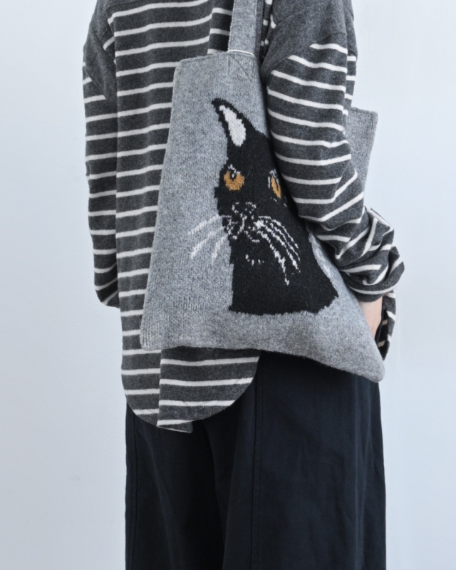 日本品牌 動物刺繡厚織托特包 4色