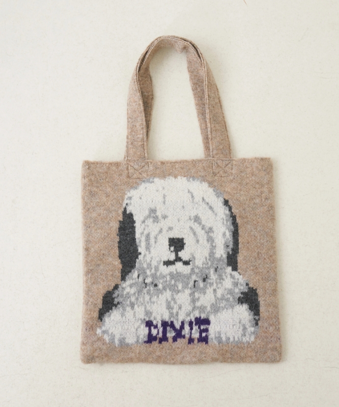 日本品牌 動物刺繡厚織托特包 4色